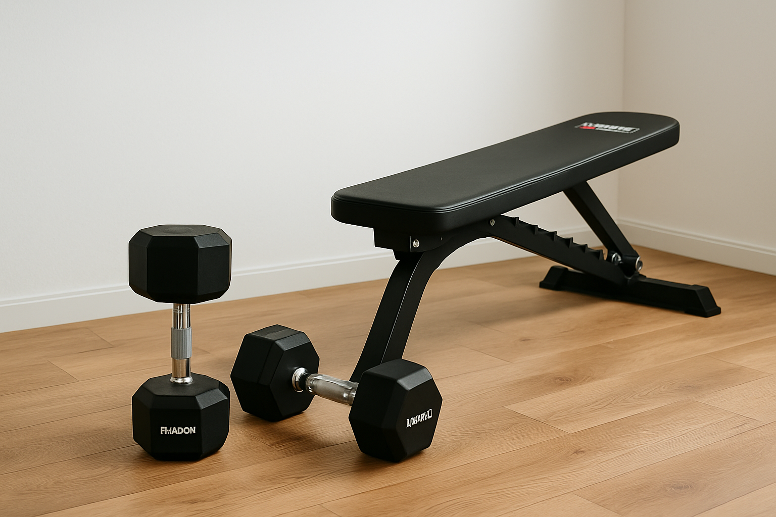Übung mit Kurzhanteln, Beinübungen und Heimtraining