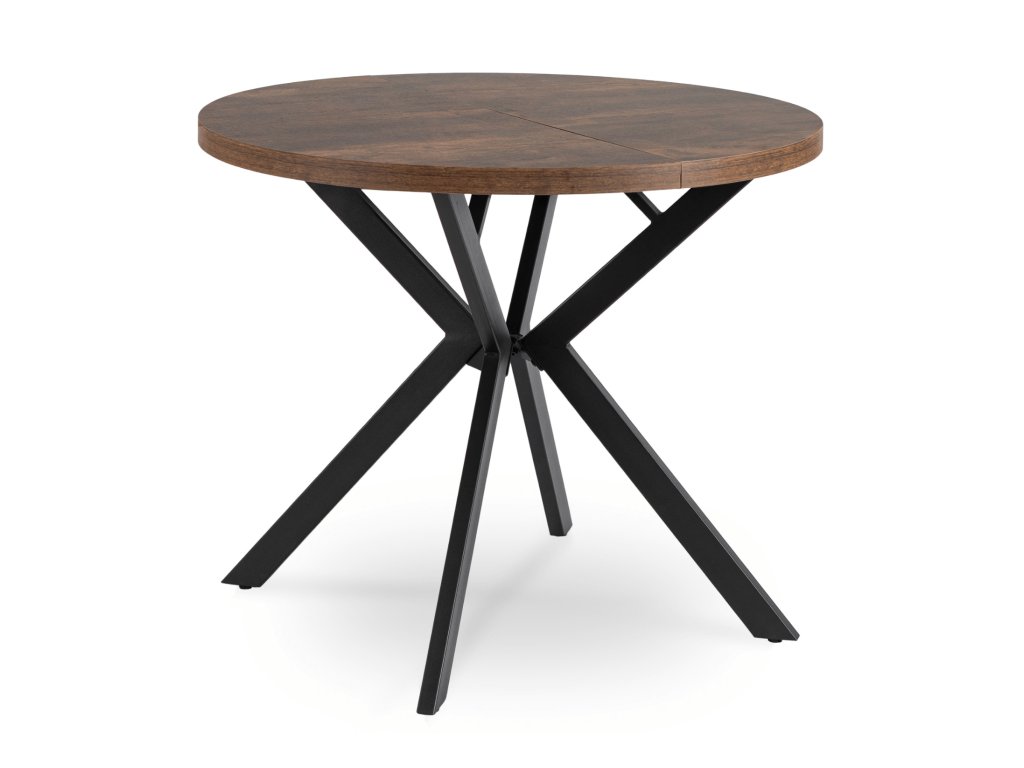 Runder ausziehbarer Tisch 90–190 cm Rustikale Eiche Lugo