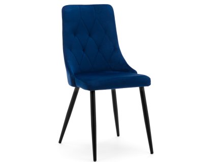 Esszimmerstuhl Caren Velours blau