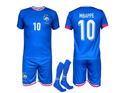 Kinder Heimtrikot mit Kniestrümpfen Mbappe Frankreich