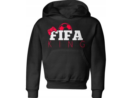 Kinder Sweatshirt mit Kapuze Fifa King schwarz