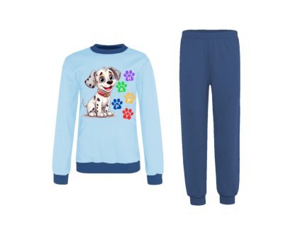 Kinderpyjama Hund blau