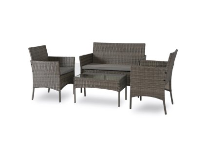 Gartenmöbel aus Rattan grau