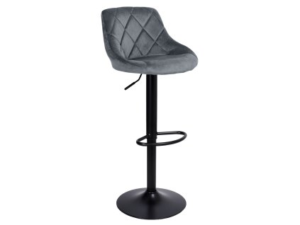 Barhocker Cydro Black Velours dunkelgrau