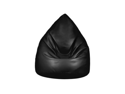 Mini-Sitzsack schwarz aus Kunstleder