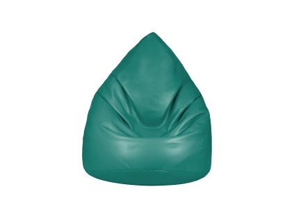 Mini-Sitzsack türkis aus Kunstleder