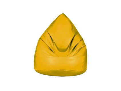 Mini-Sitzsack gelb aus Kunstleder