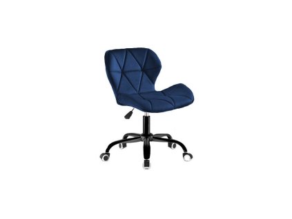 Bürostuhl blauer Velours Noto