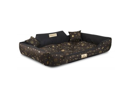 Wasserfestes Hundebett Kingdog 100 x 75 cm goldene Knochen