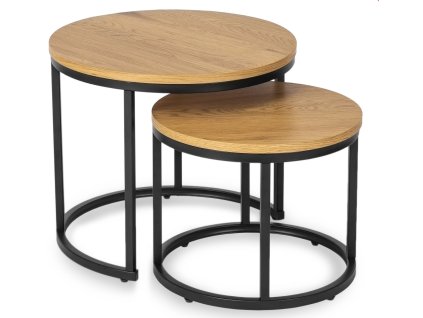 Beispiel des Couchtisches Delia Mini in der Farbe Goldene Eiche