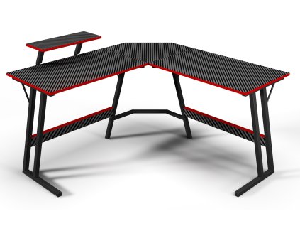 Beispielansicht des schwarzen Eck-Gaming-Tisches BG02