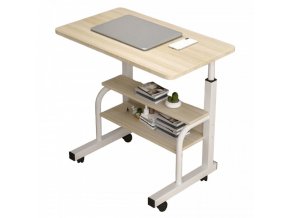 wielofunkcyjne mobilne biurko stolik pod laptop z polkami stl13wz1 (2)