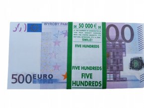 500euro banknoty do zabawy i nauki plik 100szt GRATIS