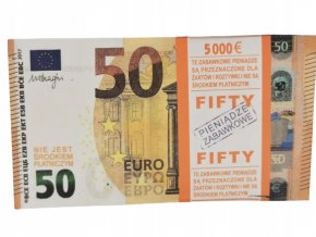 50 EURO banknoty do zabawy i nauki plik 100szt