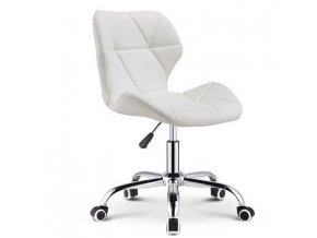 Krzeslo Obrotowe Biurowe Pikowane Fotel na kolkach Szerokosc mebla 47 cm