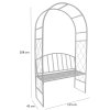 50952 3 zahradna pergola s lavickou 115 x 45 x 208 cm perg n9529
