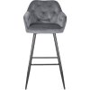 krzeslo barowe tapicerowane hoker salem szare welurowe nowoczesne loft (6)