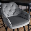 krzeslo barowe tapicerowane hoker salem szare welurowe nowoczesne loft (2)