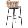 krzeslo barowe tapicerowane plecione hoker flores bezowe welurowe nowoczesne loft (11)