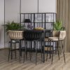krzeslo barowe tapicerowane plecione hoker flores bezowe welurowe nowoczesne loft (1)