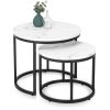 Couchtisch 2er Set Dafne weißer Marmor