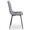 Esszimmerstuhl grau Stoff Peru 2 Seitenansicht