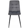 Esszimmerstuhl grau Velours Peru Vorderansicht