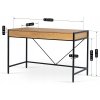 Schreibtisch braun Ally 123 cm Maße