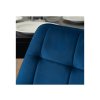 Essstuhl blauer Velours Chris