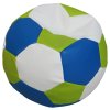 Mini Sitzsack Fußball weiß blau grün