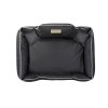 Hundebett und Katzenbett schwarz Kunstleder Kingdog