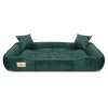 Hundebett Velours grün 130 x 105 cm