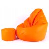 Sitzsack mit Fußhocker orange