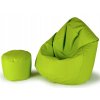 Sitzsack mit Fußhocker grün