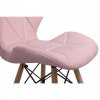 KRZESLO TAPICEROWANE SKANDYNAWSKIE PIKOWANE ROZOWE Wysokosc siedziska 44 cm