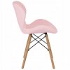 KRZESLO TAPICEROWANE SKANDYNAWSKIE PIKOWANE ROZOWE Marka Eurostyle