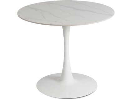 Okrugli stol Sander 90 cm bijela bijela
