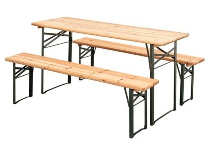 Pivný set 177 cm drevený