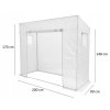 Plastenik za rajčice 200 x 80 x 170/148 cm dimenzije