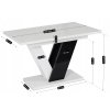 Blagovaonski stol Clark 120 cm crno bijeli sjaj glamur dimenzije