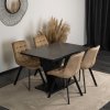 Clark blagovaonski stol 120 cm crni mramorni glamur demonstracija