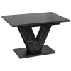 Clark blagovaonski stol 120 cm crni mramorni glamur