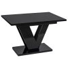 Blagovaonski stol Clark 120 cm crni sjaj glamur