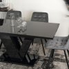 Blagovaonski stol Clark 120 cm crni sjaj glamur demonstracija