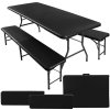 Sklopivi pivski set 180 cm crni