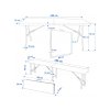 Sklopivi pivski set 180 cm bijela dimenzije