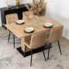 Ispodivi stol 130 - 180 cm artisan hrast crni Giant