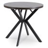 Kružni produživi stol 80 - 160 cm crni Dorian