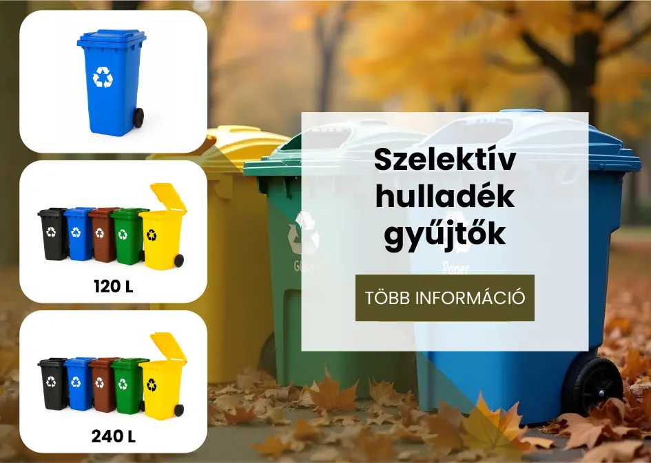 Szelektív hulladékgyűjtő kosarak