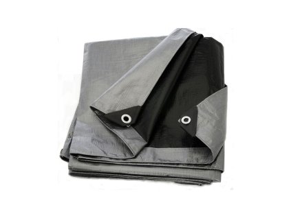 TAKARÓPONYVA Fekete-EZÜST 12X18 M 260G/M2